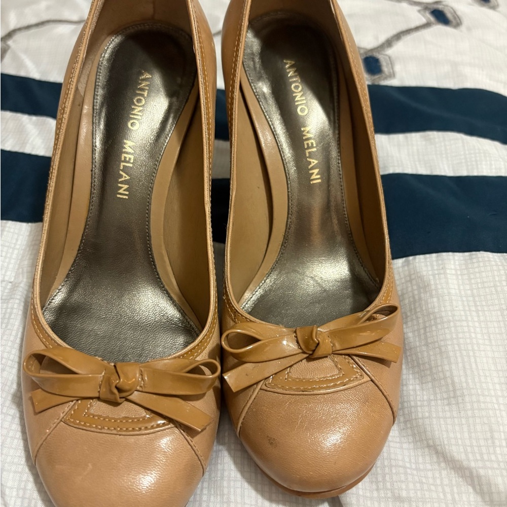 Antonio Melani Nude Bow Detail Heels